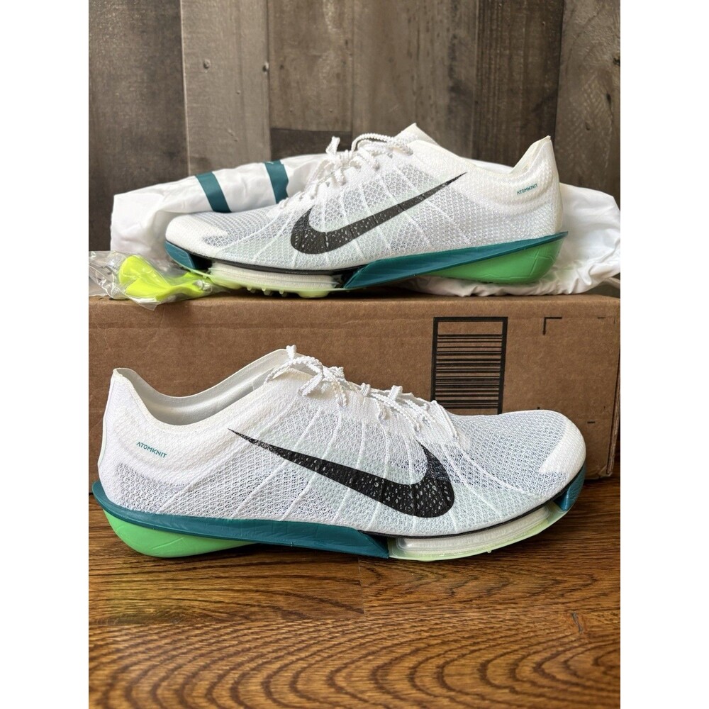 Nike Air Zoom Victory 2 Track Spikes White Electric Algae Men Size 12 W/bag